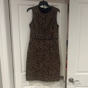 J. Crew Animal Print Midi Dress